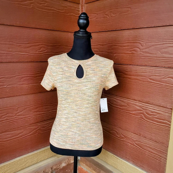 NWT SO Peach Spice Women’s Junior's Short Sleeve Top Size Medium - Picture 2 of 14